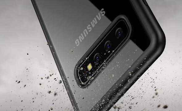 Crong Clear Cover - Etui Samsung Galaxy S10 (czarny) - zdjęcie 5