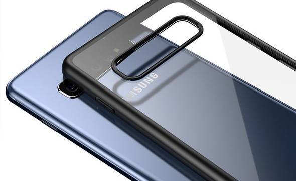 Crong Clear Cover - Etui Samsung Galaxy S10+ (czarny) - zdjęcie 3