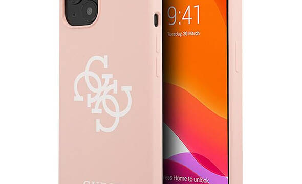 Guess Silicone 4G Big Logo - Etui iPhone 13 mini (r - zdjęcie 1