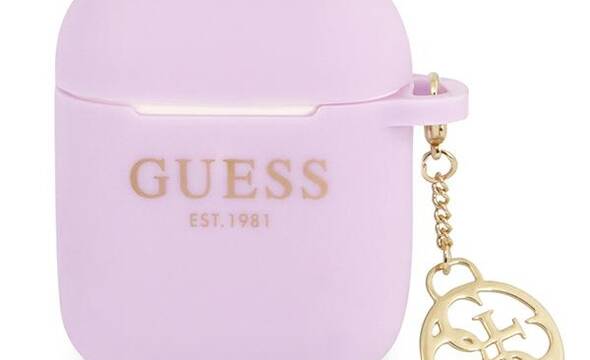 Guess 4G Charms Silicone Case  - Etui AirPods (Purple) - zdjęcie 1