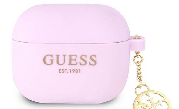 Guess 4G Charms Silicone Case  - Etui AirPods 3 (Purple) - zdjęcie 1