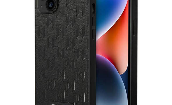 Karl Lagerfeld Saffiano Mono Metal Logo - Etui iPhone 14 Plus (czarny) - zdjęcie 1