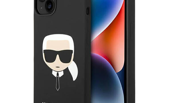 Karl Lagerfeld Silicone Ikonik Karl`s Head - Etui iPhone 14 Plus (czarny) - zdjęcie 1