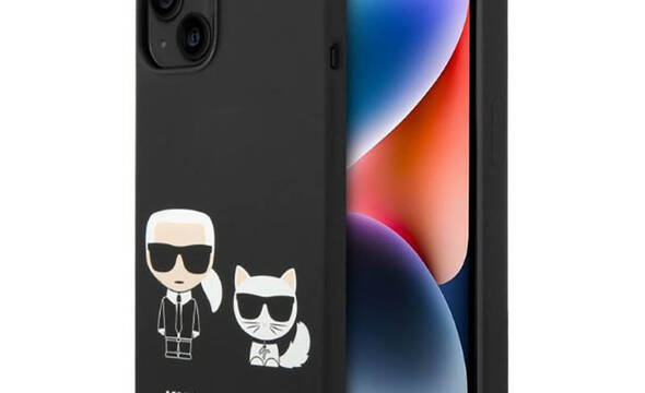Karl Lagerfeld Liquid Silicone Karl & Choupette MagSafe - Etui iPhone 14 Plus (czarny) - zdjęcie 1