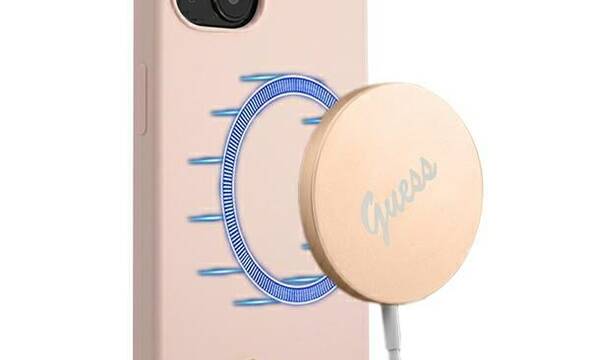 Guess Silicone Script MagSafe - Etui iPhone 13 (r - zdjęcie 1