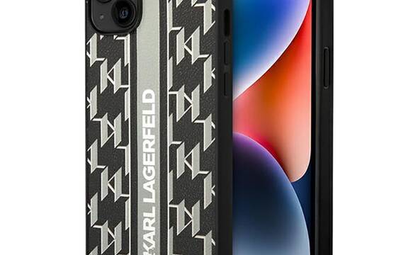Karl Lagerfeld Monogram Stripe - Etui iPhone 14 (szary) - zdjęcie 1