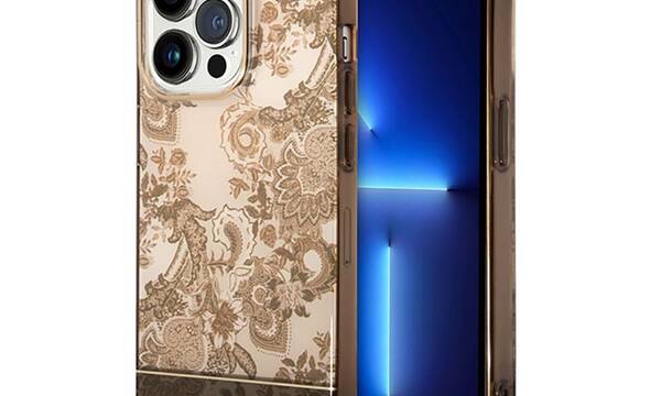 Guess Porcelain Collection - Etui iPhone 14 Pro Max (ochre) - zdjęcie 1
