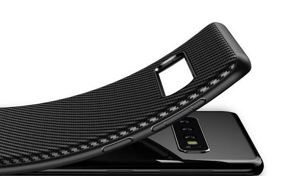 Crong Prestige Carbon Cover - Etui Samsung Galaxy S10 (czarny) - zdjęcie 2