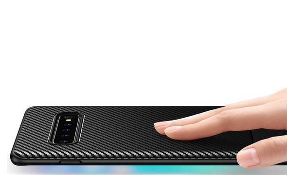 Crong Prestige Carbon Cover - Etui Samsung Galaxy S10+ (czarny) - zdjęcie 5