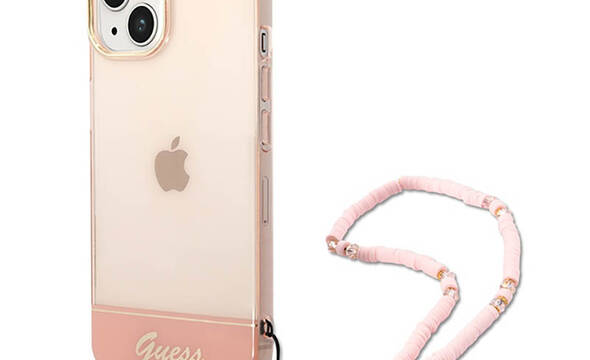 Guess Translucent Pearl Strap - Etui iPhone 14 Plus (r - zdjęcie 1