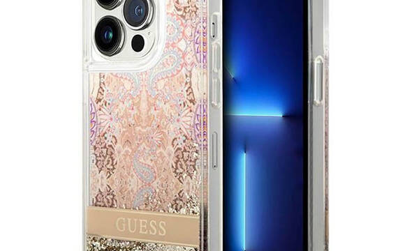 Guess Liquid Glitter Paisley - Etui iPhone 14 Pro Max (z - zdjęcie 1