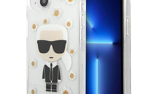 Karl Lagerfeld Iconic Karl Flower - Etui iPhone 13 Mini (przezroczysty) - zdjęcie 1