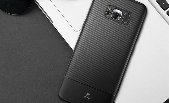 Crong Prestige Carbon Cover - Etui Samsung Galaxy S8 (czarny) - zdjęcie 6