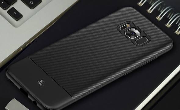 Crong Prestige Carbon Cover - Etui Samsung Galaxy S8 (czarny) - zdjęcie 9