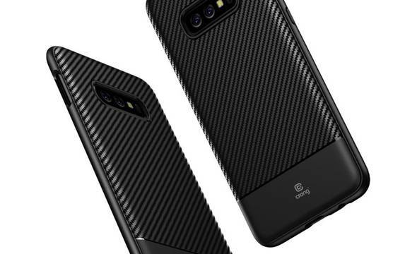 Crong Prestige Carbon Cover - Etui Samsung Galaxy S10e (czarny) - zdjęcie 2