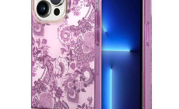 Guess Porcelain Collection - Etui iPhone 14 Pro Max (fuksja) - zdjęcie 1