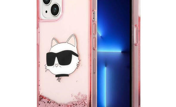 Karl Lagerfeld Liquid Glitter NFT Choupette Head - Etui iPhone 14 Plus (r - zdjęcie 1