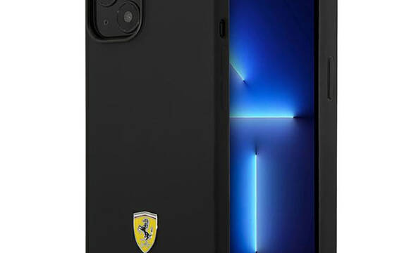 Ferrari Silicone Metal Logo - Etui iPhone 14 (czarny) - zdjęcie 1