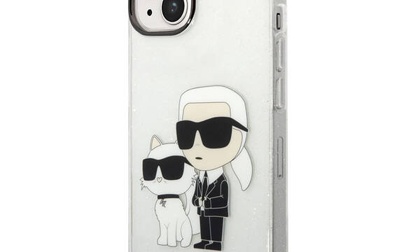 Karl Lagerfeld IML Glitter NFT Karl & Choupette - Etui iPhone 14 Plus (przezroczysty) - zdjęcie 1