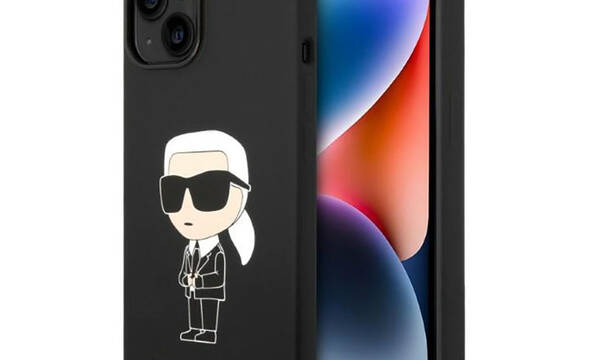 Karl Lagerfeld Silicone NFT Ikonik - Etui iPhone 14 Plus (czarny) - zdjęcie 1