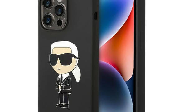 Karl Lagerfeld Silicone NFT Ikonik - Etui iPhone 14 Pro Max (czarny) - zdjęcie 1