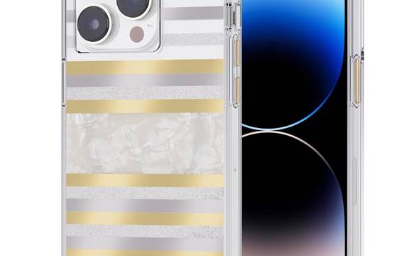 Case-Mate Pearl Stripes MagSafe - Etui iPhone 14 Pro zdobione mas - zdjęcie 1