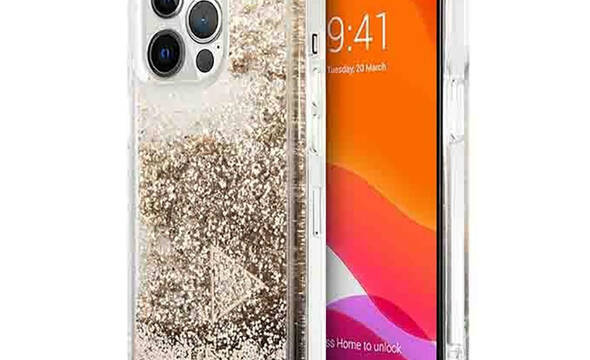 Guess Liquid Glitter Charms - Etui iPhone 14 Pro (z - zdjęcie 1