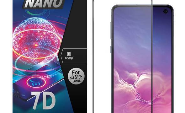 Crong 7D Nano Flexible Glass - Szkło hybrydowe 9H na cały ekran Samsung Galaxy S10e - zdjęcie 1