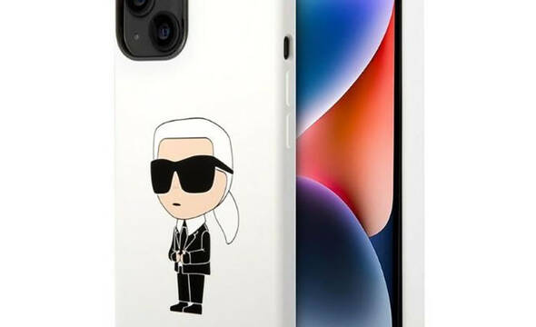 Karl Lagerfeld Silicone NFT Ikonik - Etui iPhone 14 Plus (bia - zdjęcie 1