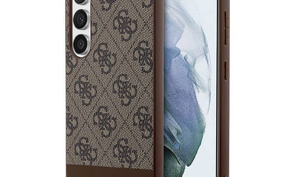 Guess 4G Bottom Stripe Metal Logo Collection - Etui Samsung Galaxy S23+ (bršzowy) - zdjęcie 1