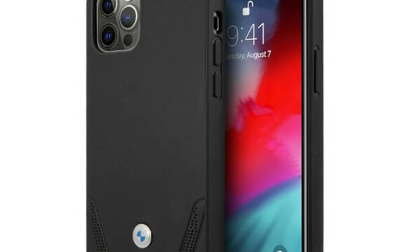 BMW Leather Perforate - Etui iPhone 12 / iPhone 12 Pro (czarny) - zdjęcie 1