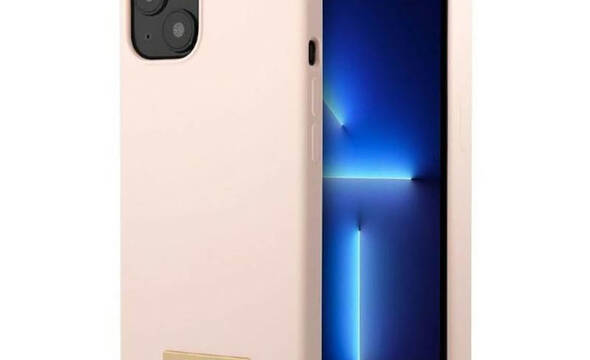 Guess Silicone Logo Plate MagSafe - Etui iPhone 13 Mini (r - zdjęcie 1