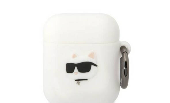 Karl Lagerfeld Silicone NFT Choupette Head 3D - Etui AirPods 1/2 gen (bia - zdjęcie 1