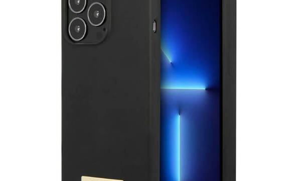 Guess Silicone Logo Plate MagSafe - Etui iPhone 13 Pro Max (czarny) - zdjęcie 1