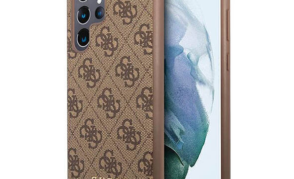 Guess 4G Metal Logo - Etui Samsung Galaxy S23 Ultra (bršzowy) - zdjęcie 1