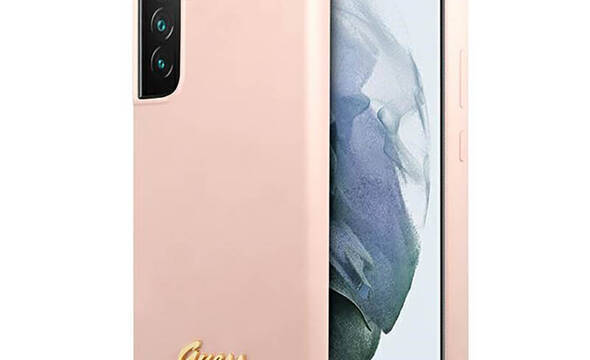 Guess Silicone Script Metal Logo - Etui Samsung Galaxy S23+ (różowy) - zdjęcie 1