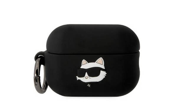 Karl Lagerfeld Silicone NFT Choupette Head 3D - Etui AirPods Pro 2 (czarny) - zdjęcie 1