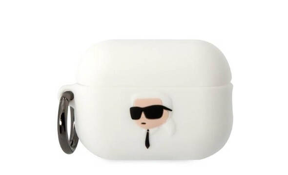 Karl Lagerfeld Silicone NFT Karl Head 3D - Etui AirPods Pro 2 (bia - zdjęcie 1