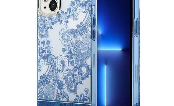 Guess Porcelain Collection - Etui iPhone 14 Plus (niebieski) - zdjęcie 1
