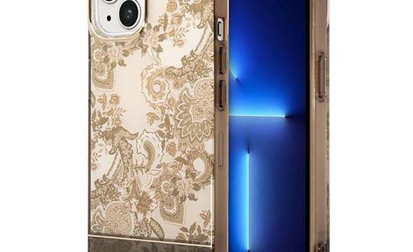 Guess Porcelain Collection - Etui iPhone 14 (ochre) - zdjęcie 1
