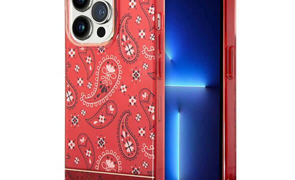 Guess Bandana Paisley - Etui iPhone 14 Pro Max (czerwony) - zdjęcie 1