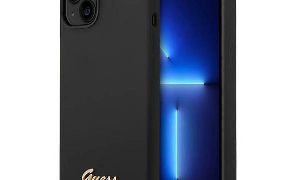 Guess Silicone Vintage - Etui iPhone 14 Plus (czarny) - zdjęcie 1