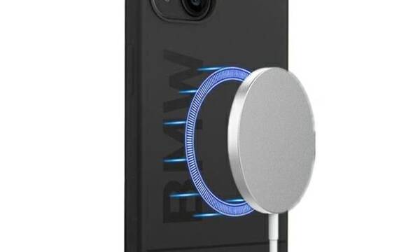 BMW Silicone Signature Logo Magsafe - Etui iPhone 14 Plus (czarny) - zdjęcie 1