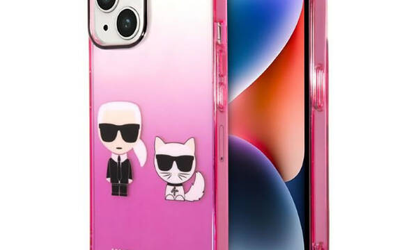 Karl Lagerfeld Gradient Ikonik Karl & Choupette - Etui iPhone 14 Plus (r - zdjęcie 1