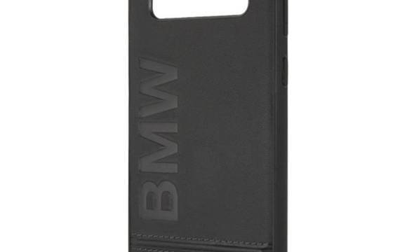 BMW Signature Logo Imprint Case - Skórzane etui Samsung Galaxy S10 z wytłaczanym logo BMW (czarny) - zdjęcie 3
