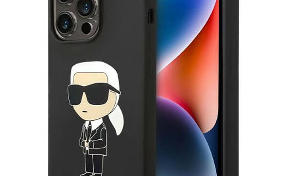 Karl Lagerfeld Silicone NFT Ikonik MagSafe - Etui iPhone 14 Pro (czarny) - zdjęcie 1