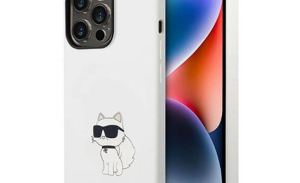 Karl Lagerfeld Silicone NFT Choupette - Etui iPhone 14 Pro (bia - zdjęcie 1