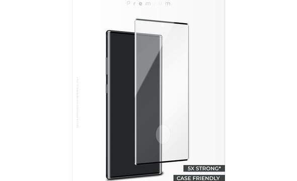 PURO Premium Full Edge Tempered Glass Case Friendly - Szkło ochronne hartowane na ekran Samsung Galaxy Note 10 (czarna ramka) - zdjęcie 2
