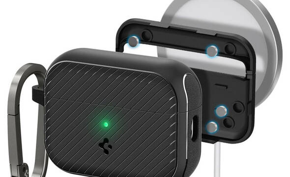 Spigen Mag Armor MagSafe - Etui do Apple Airpods Pro 1 / 2 (Czarny) - zdjęcie 1