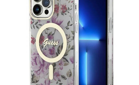 Guess Flower MagSafe - Etui iPhone 14 Pro Max (Przezroczysty) - zdjęcie 1